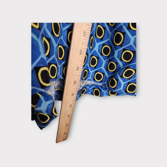 Alice + Olivia Womens Lanna Romper M Blue Yellow Geometric Print Mod Revival - Picture 7 of 10